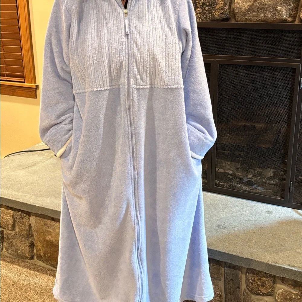 Blue Cozy Long Sleeve Robe Intimates - Picture 2 of 4